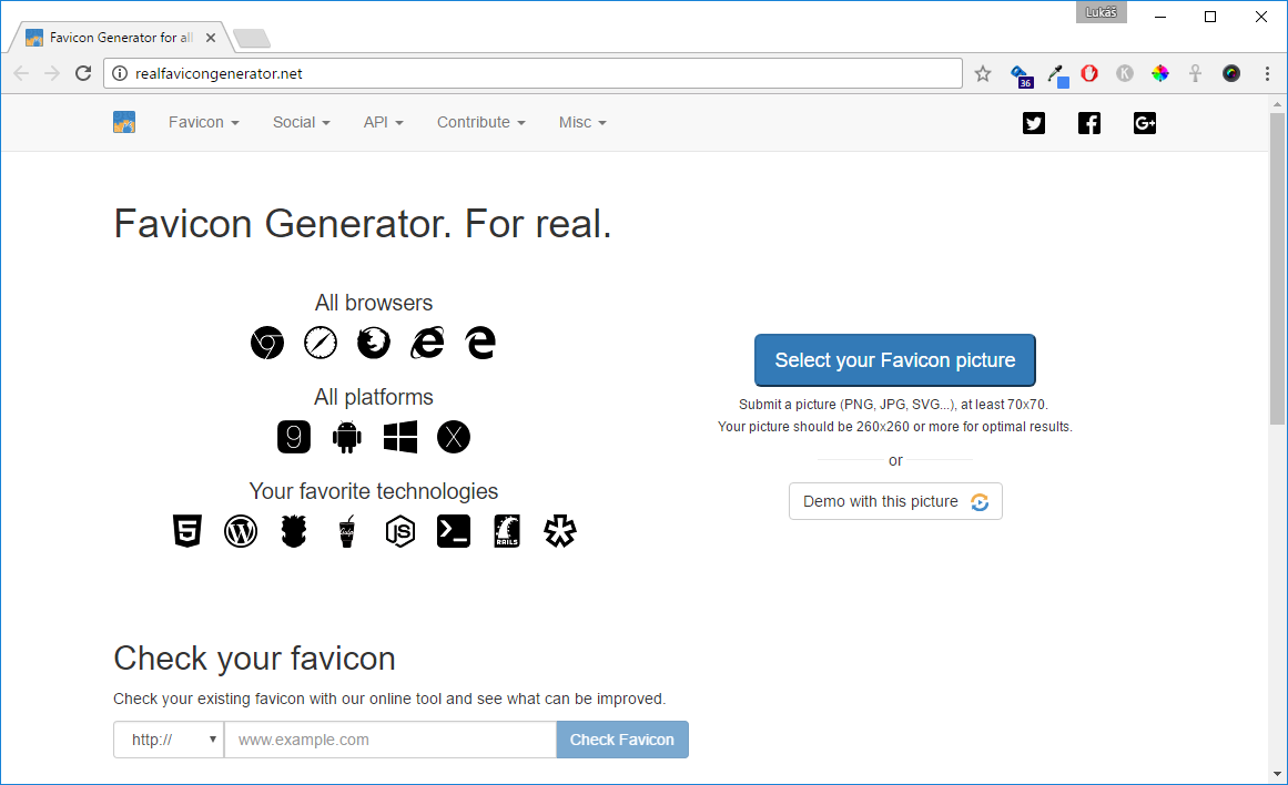 Generátor favicon