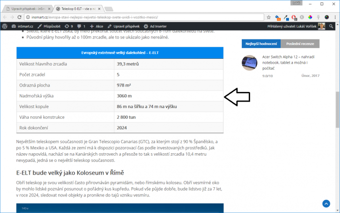 Tabulka shortcode ukazka