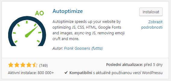 optimalizácia webstránky WordPress